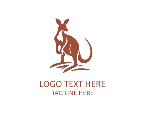 Kangaroo Modern Emblem Logo for Strong Identity