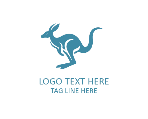 Kangaroo Modern Line Logo for Clean Branding
