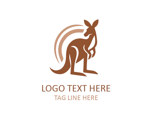 Kangaroo Modern Outline Logo for Clean Branding