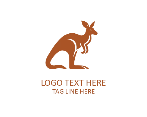 Kangaroo Modern Symbol Logo for Creative Identity