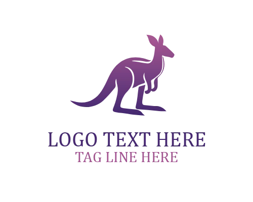 Kangaroo Outline Icon Logo