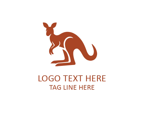 Kangaroo Outline Logo for Minimal Branding