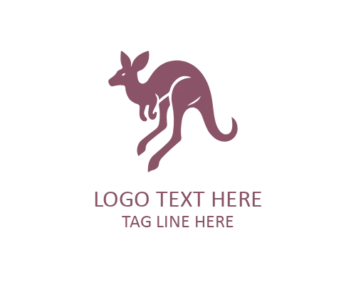 Kangaroo Silhouette Logo for Creative Branding