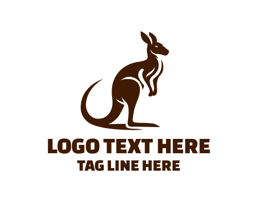 Kangaroo Silhouette Wilderness Logo
