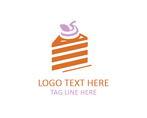 Kawaii Cake Slice Logo