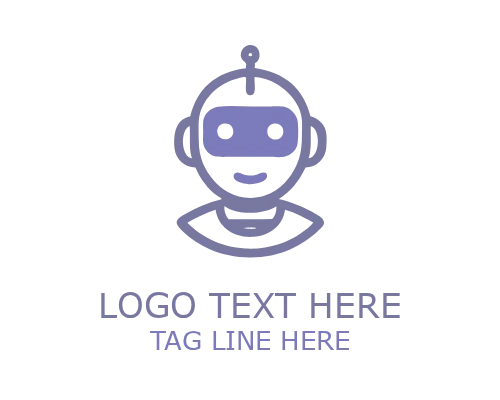 Kawaii Robot Logo for Cute Tech Brands