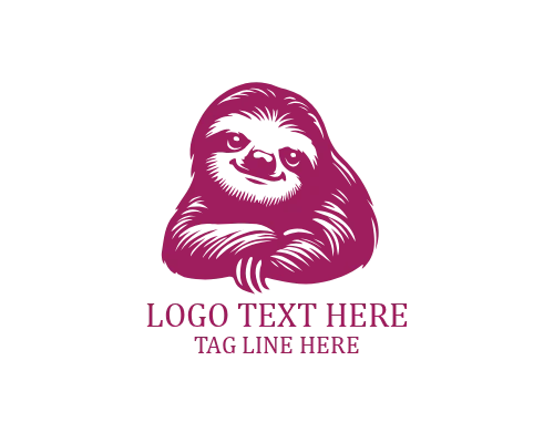 Kawaii Sloth Logo