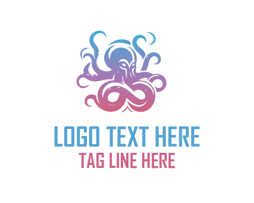 Kawaii Style Octopus Mascot Logo