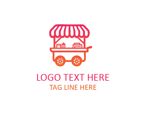 Kebab Grill Street Food Cart Logo for Flame Cooked Wraps