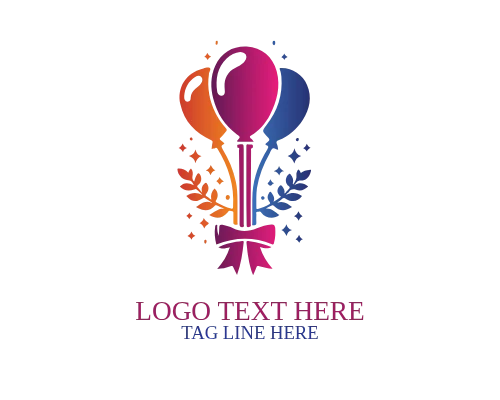 Kids Party Balloon Logo