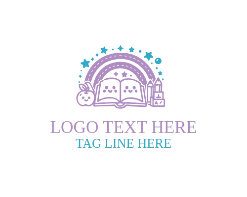 Kindergarten Kids Education Logo