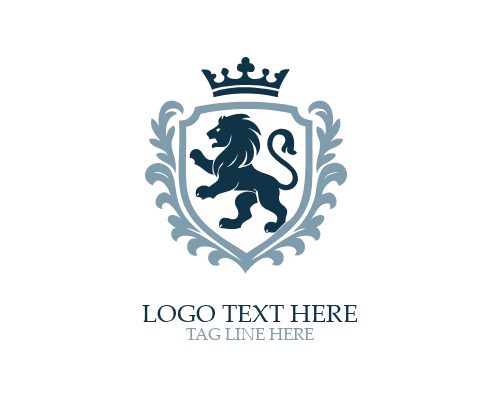 King Lion Crest Logo