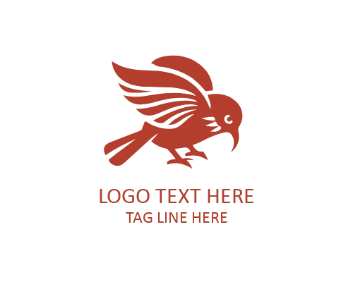 Kiwi Bird with Leaf Nature Logo