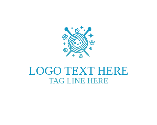 Knitting Loop Emblem Logo