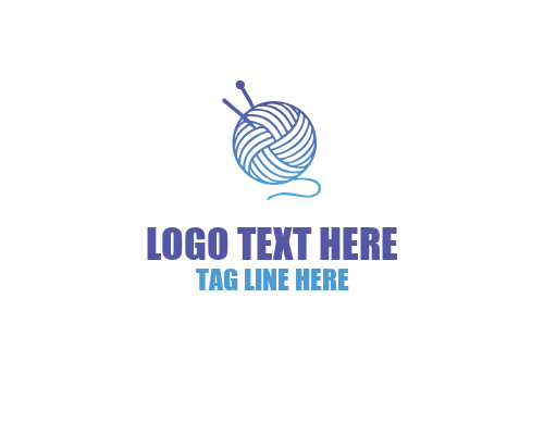 Knitting Thread Badge Logo