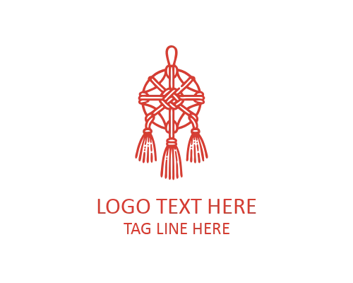 Knot Drop Badge Macramé Logo