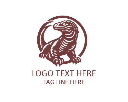 Komodo Dragon Logo for Power and Strength Branding