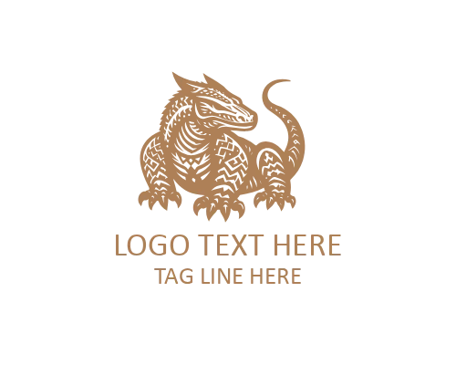 Komodo Dragon Mascot Logo for Sports and Gaming