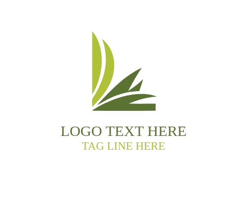  L Grass Lettermark Logo