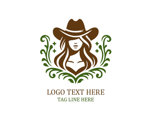 Lace Badge Cowgirl Logo