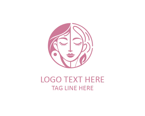 Lady Face Outline Logo
