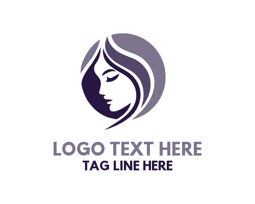 Lady Outline Face Logo for Beauty Branding