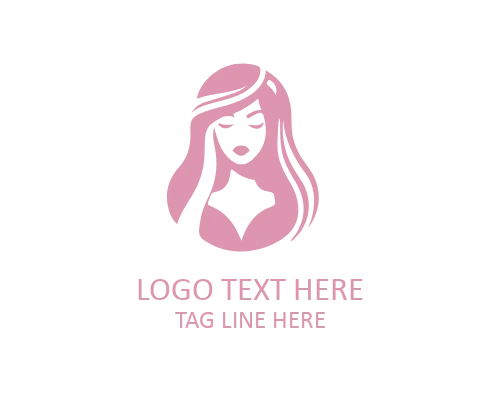 Lady Profile Outline Logo