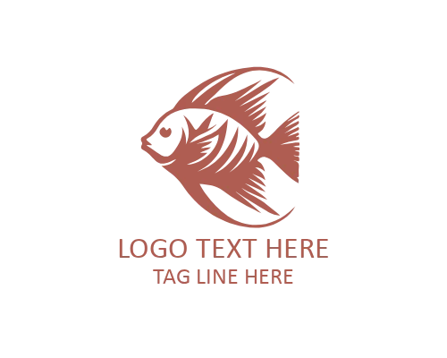 Lagoon Tropical Fish Flat Logo for Nature Brands