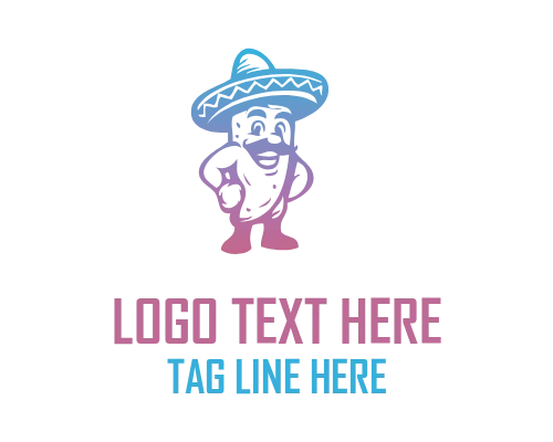 Latin mexican Mascot Logo