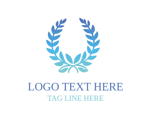 Lavender Floral Botanical Wreath Logo