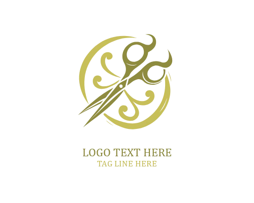Lavender Scissor Floral Logo