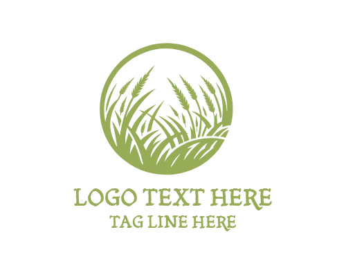 Lawn Grass Logo for Garden Services
