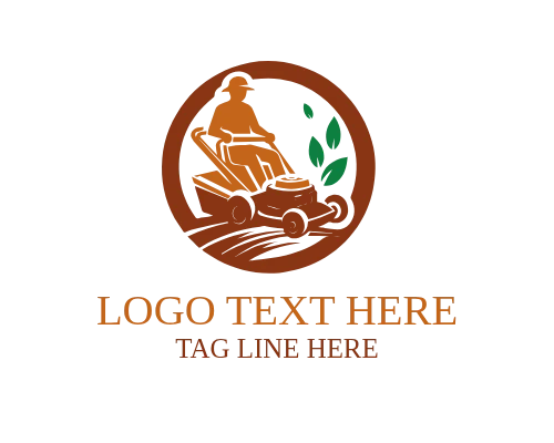 Lawn Mower Garden Tool Landscaping Logo