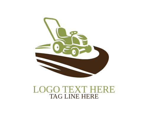 Lawn Mower Modern Icon Logo