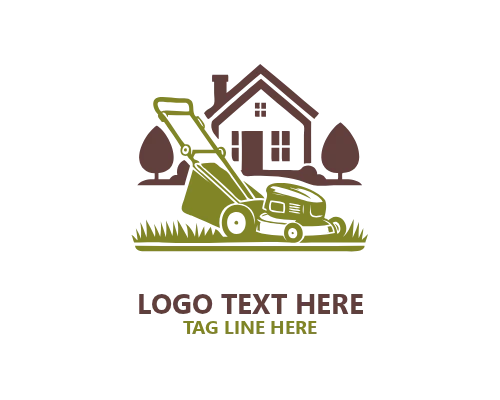 Lawn Mower Simple Logo