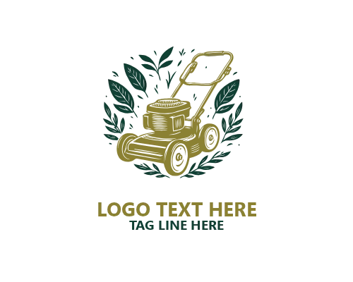 Lawn Mower Yard Service Logo