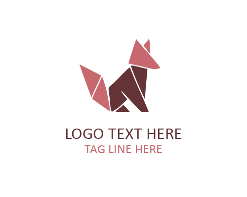 Layered Cut Paper Animal Logo