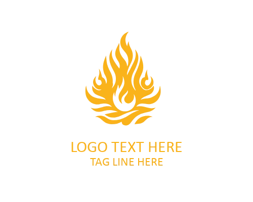 Layered Fire Logo for Creative and Digital Brands