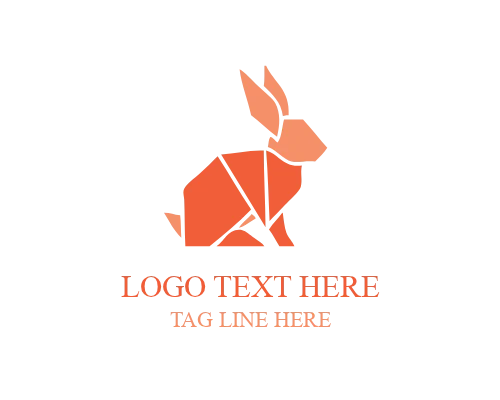 Layered Folded Animal Symbol Logo