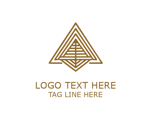 Layered Modern Pyramid Logo