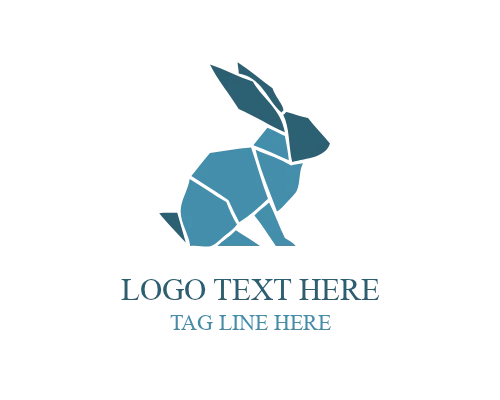 Layered Origami Animal Icon Logo