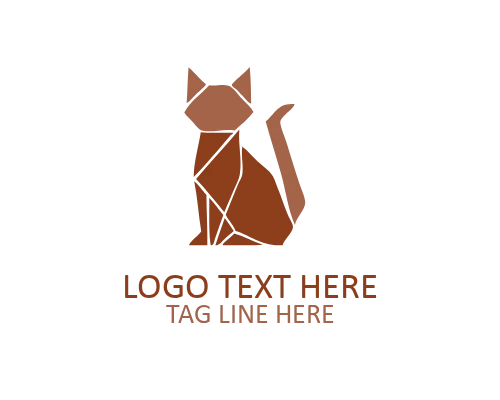 Layered Paper Fold Animal Logo