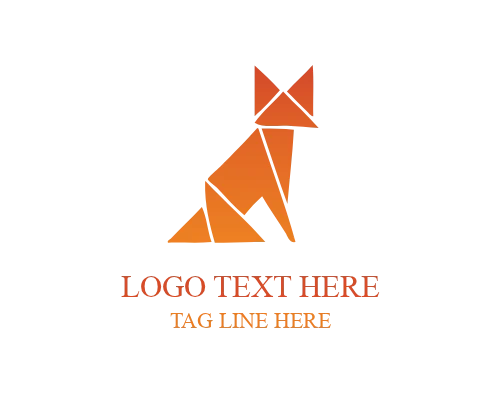 Layered Paper Fold Animal Logo