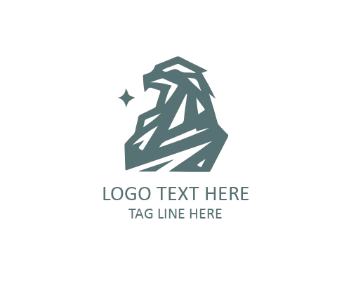 Layered Texture Flat Stone Logo for Architecture and Design
