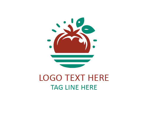 Layered Tomato Logo for Digital and Food Brands