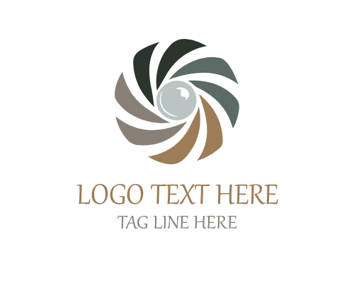 Layered Translucent Shutter Lens Logo