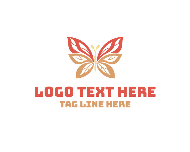 Leaf Butterfly Curve Logo