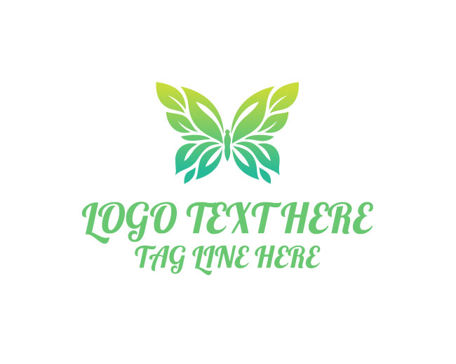 Leaf Butterfly Petal Logo