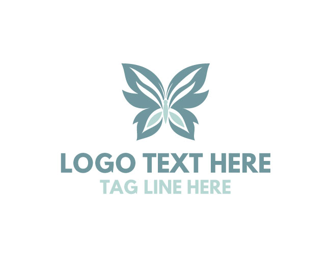 Leaf Butterfly Spiral Logo