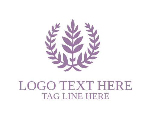 Leaf Circle Wreath Logo